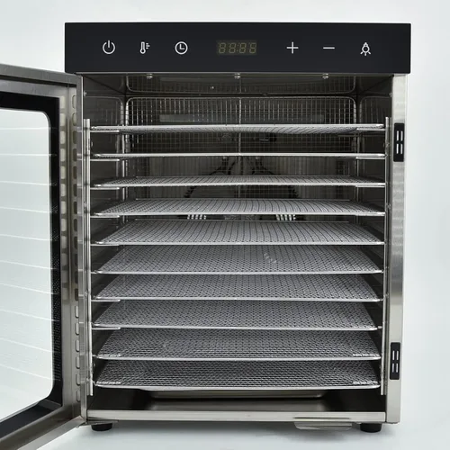 Vista 3 de Deshidratador de alimentos para carne, 10 bandejas de 800 W, secadora eléctrica de alimentos para el hogar, deshidratador comercial