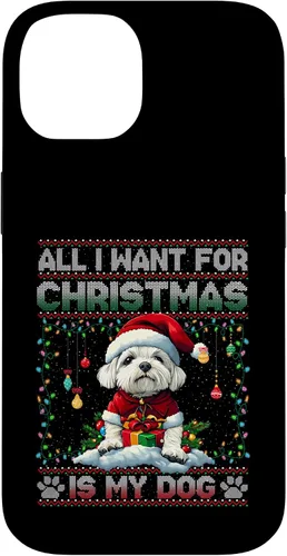 Vista 4 de Maltese Christmas Tree Lights Decorations Dog Lover Xmas Case for iPhone 17