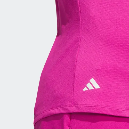 Vista 6 de adidas Polo de golf de manga larga con cremallera corta para mujer