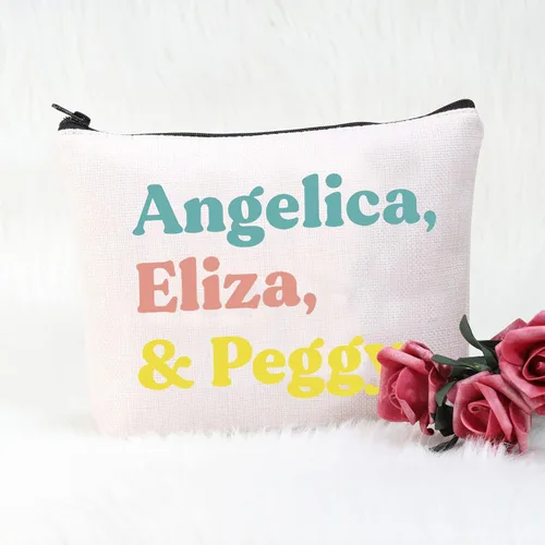 Vista 5 de POFULL Regalo para amantes del teatro musical, regalo para hermanas musicales, mercancía para fanáticos del teatro, bolsa de cosméticos de trabajo
