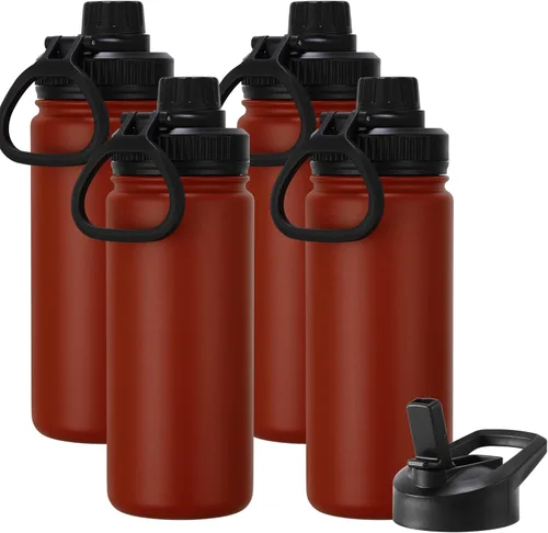 Vista 23 de DOMICARE Botella de agua para niños de 16 onzas para la escuela, de acero inoxidable, con aislamiento al vacío de doble pared, botella de agua