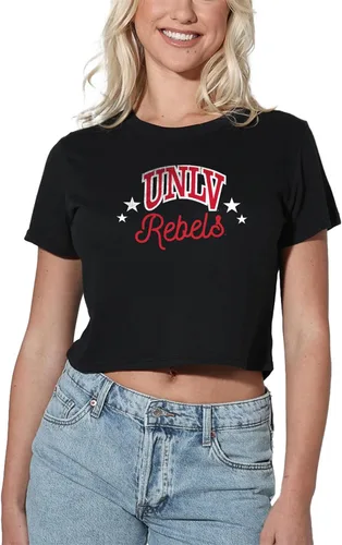 Vista 13 de Colección oficial de camisetas con diseño de mascota desgastada para mujer, color negro Grizzlies del estado de Adams
