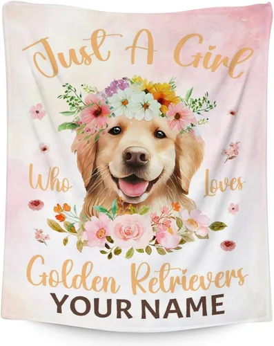 Vista 13 de Golden Retriever - Manta para niñas, tamaño de regazo de 30 x 40 pulgadas, manta de felpa suave y mullida, manta colorida y linda para sala de estar