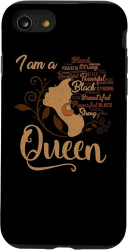Vista 18 de Funda para iPhone 16 BLM Melanin Women I'm a Queen African American Black Pride