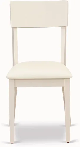 Vista 4 de East West Furniture ADC-LWH-LC Andi - Juego de 2 sillas de comedor tapizadas de piel sintética, color blanco lino
