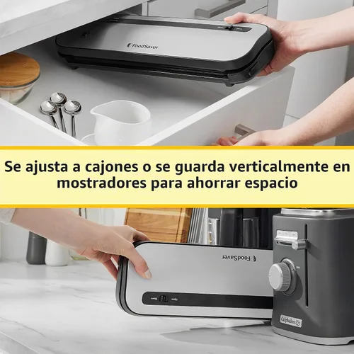 Vista 5 de [Usado] FoodSaver - Sellador al vacío que ahorra espacio con bolsas y rollo