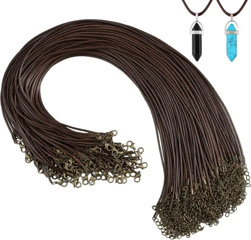 Vista 9 de Tudomro - 100 unidades de collar de cuero a granel para joyas, básico, 20 pulgadas