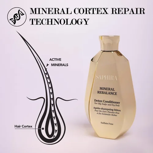 Vista 5 de Saphira Mineral Rebalance Detox Acondicionador 8.5z