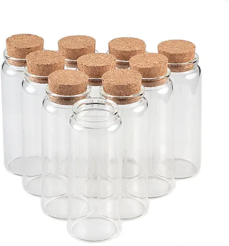 Vista 10 de Capacidad 1.7 fl oz botellas de vidrio con corcho pequeño transparente mini frascos de vidrio vacíos frascos 6 unids/lote