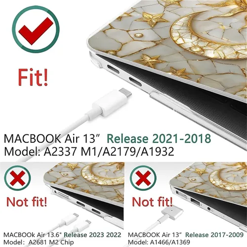 Vista 28 de Funda para computadora MacBook Pro de 13 pulgadas, modelo A1425/A1502, modelo A1425/A1502, diseño de primera calidad, funda rígida para laptop 3D 3D