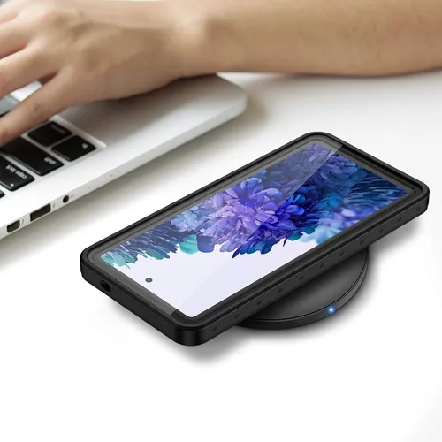 Vista 7 de Lanhiem Funda para Samsung Galaxy S20 FE, IP68 impermeable a prueba de polvo con protector de pantalla integrado, funda protectora de cuerpo Negro