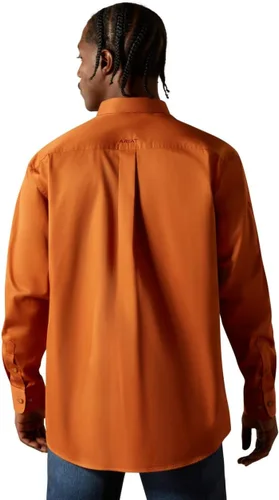 Vista 59 de Ariat Camisa de sarga con logotipo del equipo para hombre