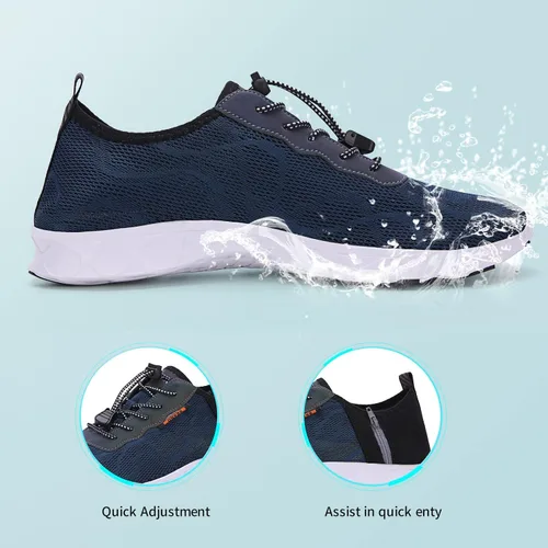 Vista 7 de Whatseaso Zapatos acuáticos para mujeres y hombres, ligeros, de secado rápido, para playa, adultos, zapatos deportivos para natación, surf, piscina