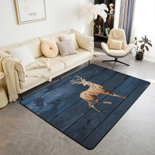 Vista 9 de Castle Fairy Bear Family - Alfombra antideslizante de 3 x 5 pies, diseño de animales salvajes, color negro, para niños, adolescentes y adultos