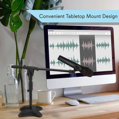 Vista 6 de PMKS7 Pedestal para micrófonos con base compacta Pyle-Pro