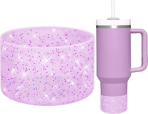 Vista 20 de WUQID Funda protectora de silicona compatible con vasos Stanley Tumbler de 20 a 40 onzas y botella Hydro Flask de 12 a 24 onzas, reduce