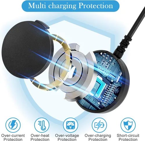 Vista 3 de EGK Cargador magnético para Samsung Galaxy Watch Ultra/FE/8/8 Classic/7/6/6 Classic/5/5 Pro/4/4 Classic/3/Active 2/Active con cable de carga rápida