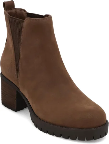 Vista 8 de MIA Jody - Botines de cuero vegano para mujer, botas Chelsea Beige