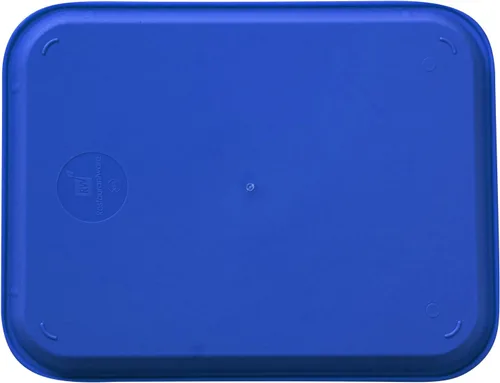 Vista 11 de Restaurantware RW Base - Bandejas de comida rápida de 10 x 14 pulgadas, 10 bandejas resistentes para cafetería, bandejas de plástico azul ligeras