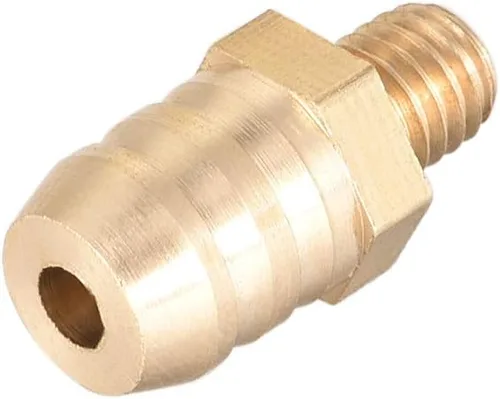 Vista 3 de uxcell Conector de montaje de latón métrico M5-0.8 macho a púa ajuste manguera ID 0.315 in 2pcs