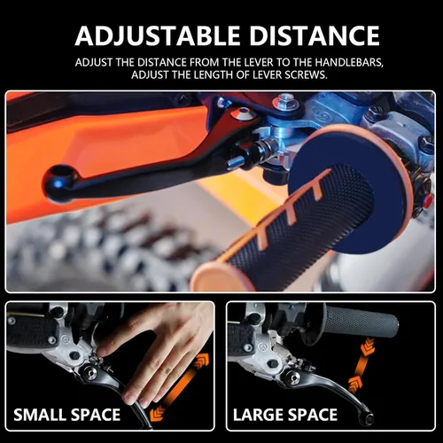 Vista 5 de Funparts Palanca de embrague de freno de moto de cross aleación de titanio para SX SXF SXS SXSF EXC EXCF XC XCW XCF XCFW XCRW EXCR 250 300 350 400