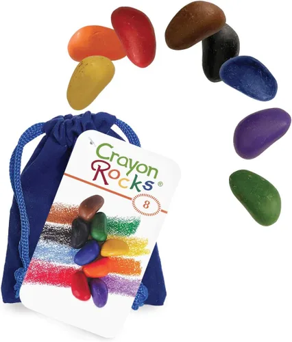 Vista 7 de Crayon Rocks, Crayons in a Rock Shape, 8 Colors, Tripod Grip Made For Handwriting Development in Kids and Toddlers, Fun & Educational, Creative