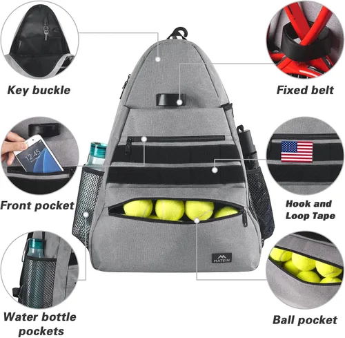 Vista 6 de Organizador de viaje de joyería para mujer, bolsa de almacenamiento portátil de cuero sin enredos, mochila de tenis, bolsa de tenis impermeable