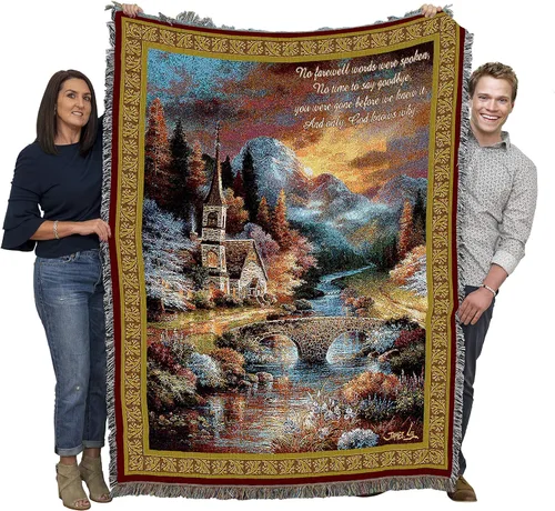 Vista 16 de Pure Country Weavers Manta con texto en inglés «Wherever A Beautiful Soul Has Been, There is A Trail of Beautiful Memories», tapiz de regalo