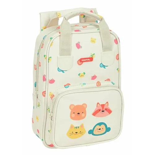 Vista 2 de Mochila Infantil The Avengers Animals Crema Con asas