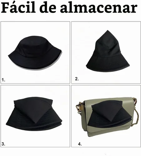 Vista 5 de NPJY Bucket Hat for Women Men Cotton Summer Packable Sun Beach Travel Cap Caqui liso.