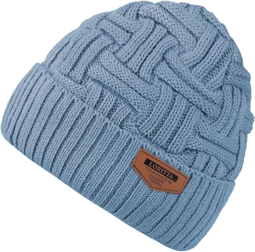 Vista 112 de Loritta Gorro de invierno cálido de punto grueso y holgado para hombre