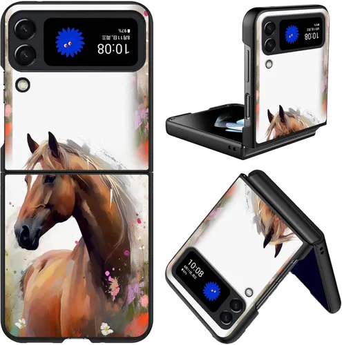 Vista 27 de Diseñada para Samsung Galaxy Z Flip 4 5G, funda rígida para teléfono de PC, a prueba de golpes y caídas, patrones de moda para una protección Gatos