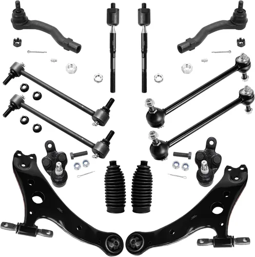 Vista 52 de Detroit Axle - Kit de suspensión frontal de 15 piezas para Jeep Grand Cherokee 99-04 1999 2000 2001 2002 2003 2004, brazos de control superior e