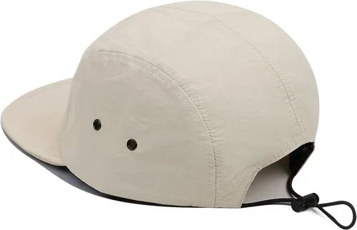 Vista 13 de Clakllie Sombrero de ala plana de 5 paneles sin estructura, gorra de ala corta de secado rápido, gorra de béisbol de nailon transpirable