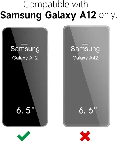 Vista 2 de oakxco Funda para teléfono Samsung Galaxy A12 con agarre de silicona líquida, linda delgada fina suave cubierta de gel de goma TPU lisa para mujeres
