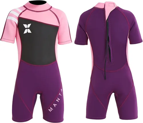 Vista 6 de Traje de neopreno completo para niños de 0.098 pulgadas (0.098 in), protección UV, mantiene el calor, trajes de neopreno de manga larga