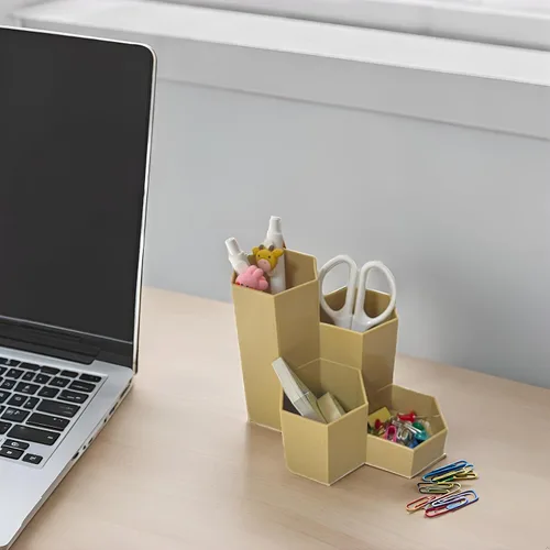Vista 2 de Portalápices para organizador de escritorio, lindo soporte para bolígrafos, suministros de escritorio de oficina y accesorios para escritorio