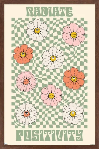 Vista 16 de Trends International Póster de pared Radiate Positivity, 14.725 x 22.375 pulgadas, versión enmarcada de madera de granero