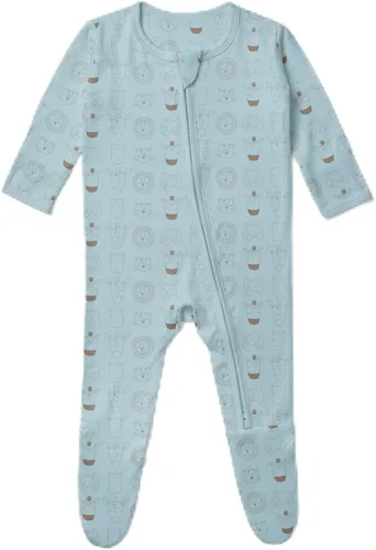 Vista 9 de KicKee Baby & Toddler - Pijama de viscosa ultrasuave de bambú con patas abatibles y puños