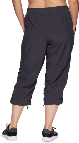 Vista 2 de RBX Pantalón capri tejido ligero con cordón para mujer, talla grande