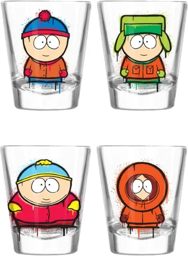Vista 30 de Silver Buffalo Avatar the Last Airbender con Aang, Katara, Toph, Appa y Momo - Paquete de 4 mini vasos, 1.5 onzas
