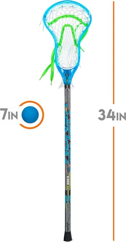 Vista 2 de Franklin Sports Juego Mini de Palo de Lacrosse + Bola para Niños - Palo de Lacrosse Plástico Venom para Principiantes - Juego Perfecto para Niños +