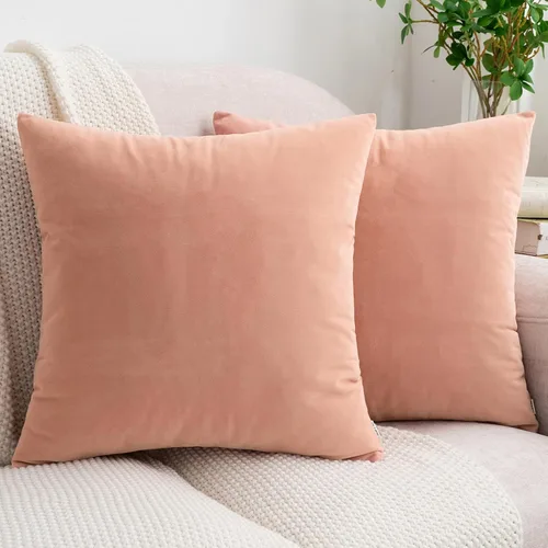 Vista 7 de HWY 50 fundas de almohada decorativas de terciopelo sólido para sofá, sala de estar., Terciopelo, gris, 20x20 pulgadas