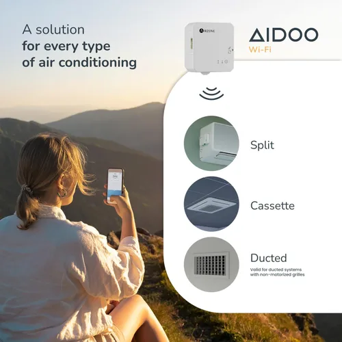 Vista 4 de AIRZONE Control WiFi Aidoo para aire acondicionado - Compatible con GREE VRF AZAI6WSCGR2 - Control remoto de CA y programación de aplicaciones