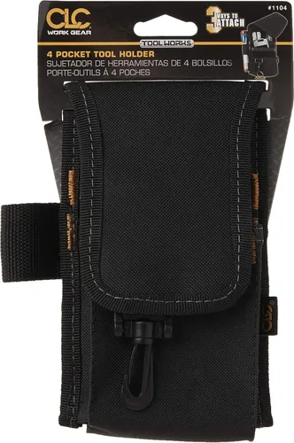 Vista 4 de Custom Leathercraft CLC 1104 portaherramientas múltiple para diversos usos de construcción, soporte para celular