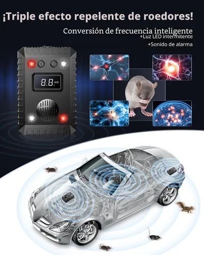 Vista 3 de Repelente ultrasónico de roedores para automóvil 2026, funciona