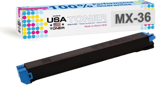 Vista 11 de MADE IN USA TONER Cartucho de repuesto para Sharp MX36NT, MX-2610N MX-2615N MX-3110N MX-3115N MX-3610N (negro, cian, magenta, amarillo, paquete de 4)