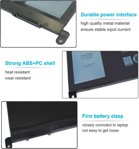 Vista 4 de WDX0R - Batería de repuesto para laptop Dell Inspiron 13 15 5000 7000 Series 5565 5570 7573 5379 5567 7378 5579 7560 7570 5568 7579 7375 5578 533