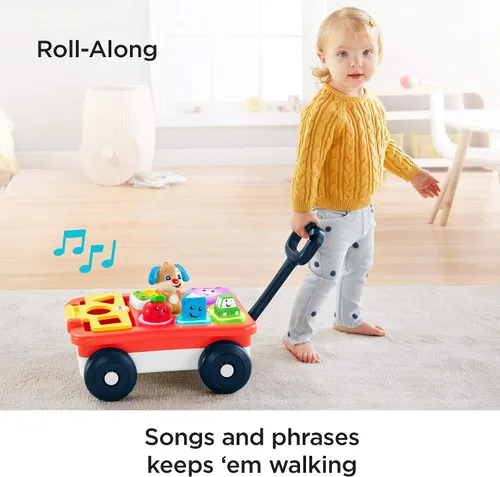 Vista 4 de Fisher-Price - Laugh & Learn Pull & Play Learning, vagón de reir y aprender, de halar y jugar, Multicolor