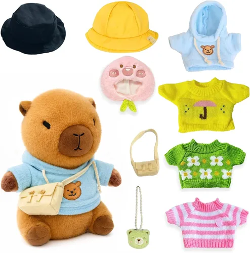Vista 10 de Capybara - Juguete de peluche, color negro, 10.2 pulgadas